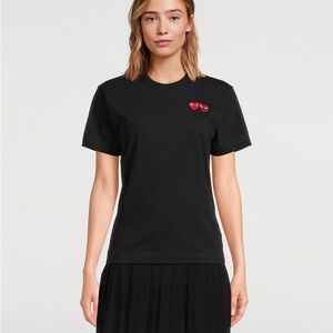 Commes de Garçons PLAY double heart patch t-shirt
